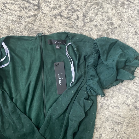 Brand new, never worn! Lulus formal midi ruffle dress - Picture 3 of 4